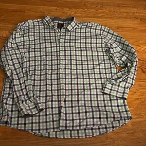 LU linea Uomu Longsleeveed Plaid Button Down Casual  Shirt Sz 5X